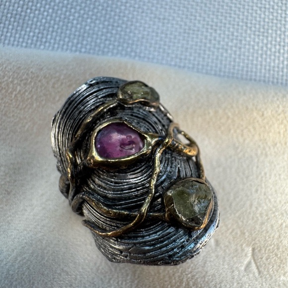 NWT German Kabirski Ardith Ruby And Chrysoberyl Ring - Picture 6 of 7